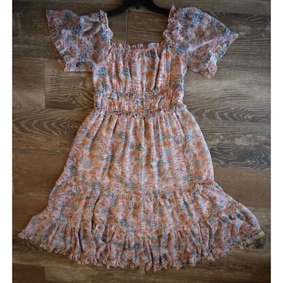 Love the Label x Anthropologie Sz M Waterlily Print Off The Shoulder Dress - Picture 9 of 13
